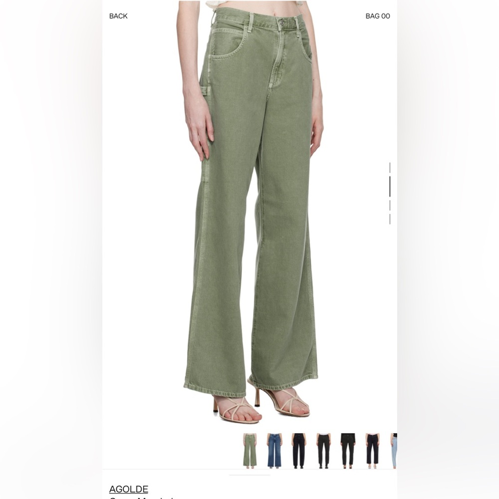 Green Wide-Leg Pants